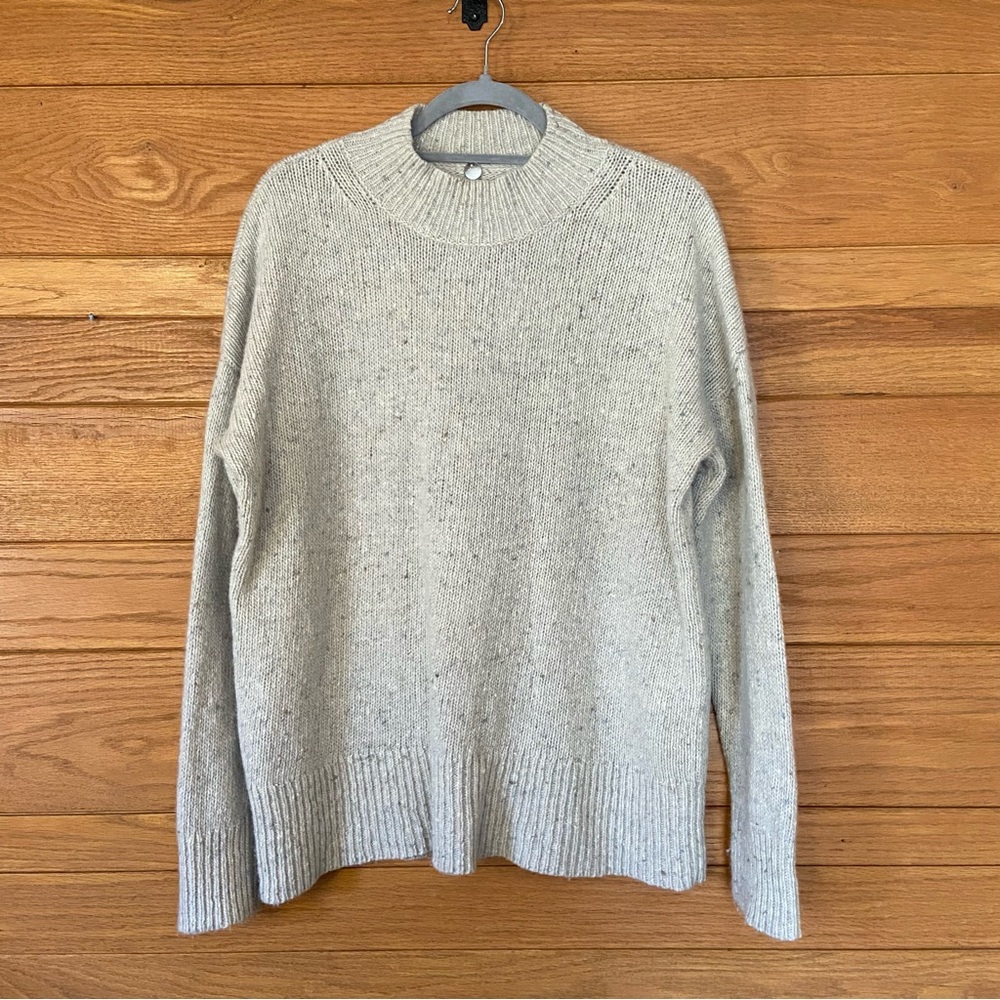 Margaret O'Leary gray mockneck wool alpaca blend sweater - Picture 2 of 8